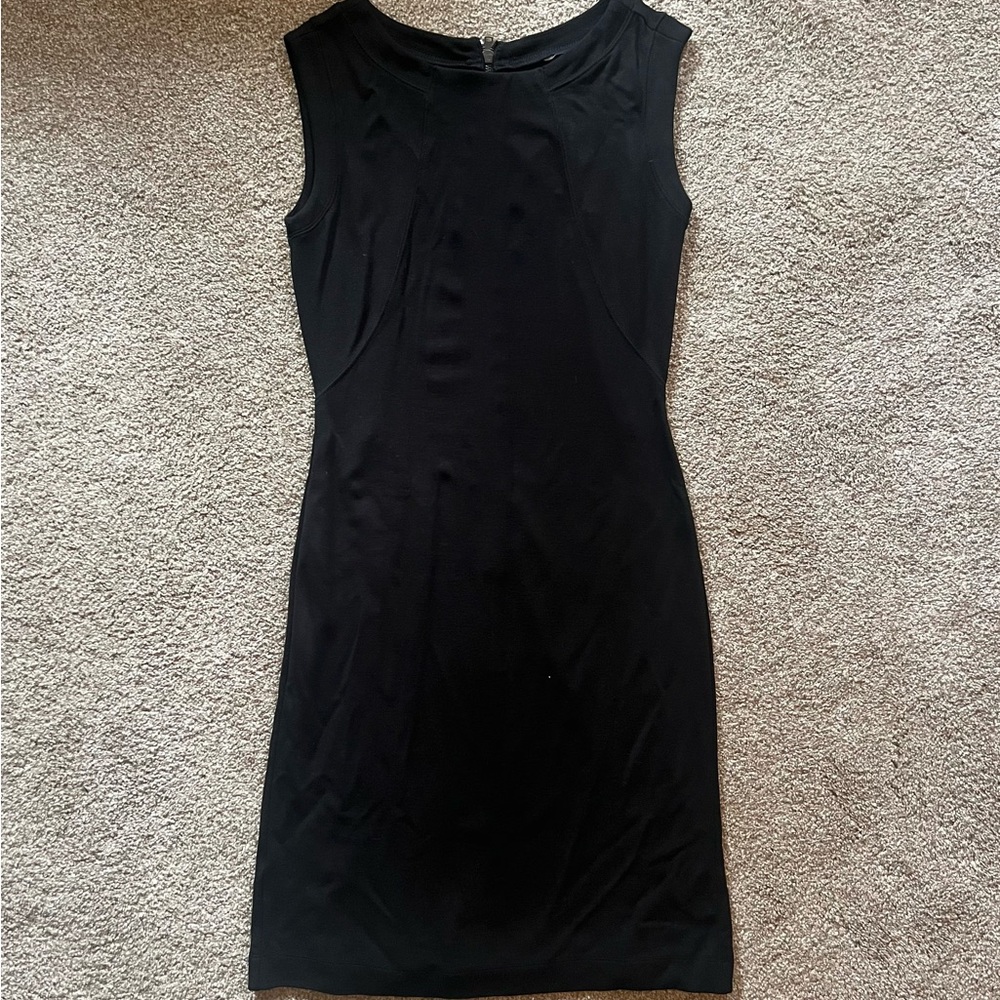 Ann Taylor Black Sleeveless Sheath Dress